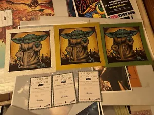 The Mind Of A Child Star Wars Print Set Limited Edition Official Licensed GROGU - Picture 1 of 8