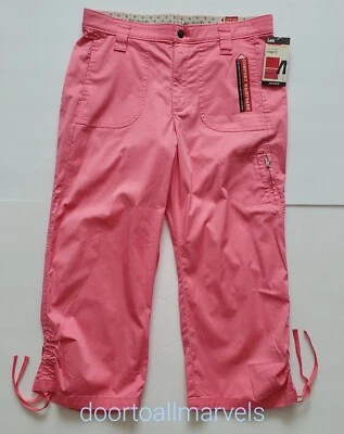 Barbie Lee Capri elástica rosa longitud media cintura cómoda mujer talla 12 nueva con etiquetas Foto 1 de 4