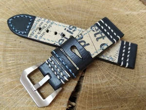 Correa reloj Artesana de Cuero. Ancho 24mm. Largo 125/80mm. Grueso 3,7mm - Imagen 1 de 3