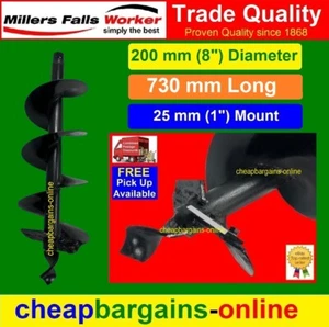 8in POST HOLE DIGGER AUGER 200 mm FENCE POST AUGER HOLE BORER EARTH DRILL AUGER - Picture 1 of 20