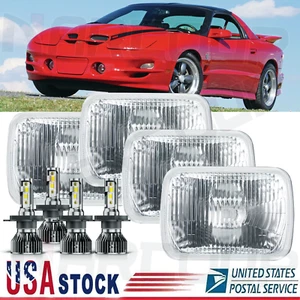 Faros LED 4 piezas haz alto/bajo H4 aptos para Pontiac Sunbird 1986 1987 1988 1989 EE. UU. - Imagen 1 de 11