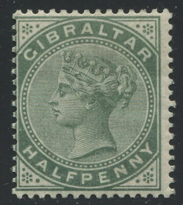 Gibraltar 1898 QV 0.5d. grey-green SG 39, Mint Never Hinged MNH NH VF - Image 1 of 2