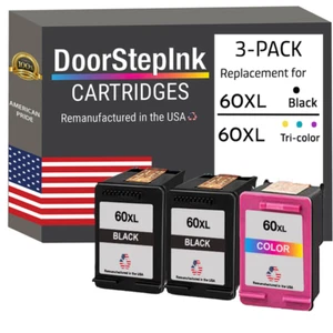 Cartuchos de tinta DoorStepInk para HP 60XL negro y variación de color - EE. UU. - Imagen 1 de 12