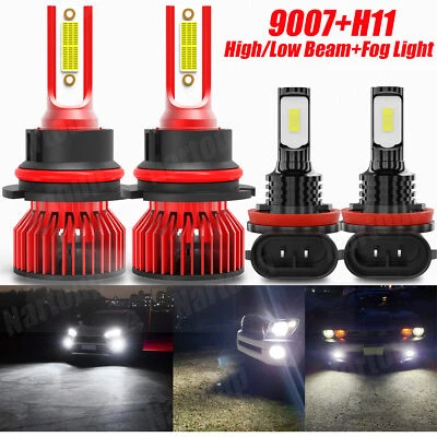 Para For Suzuki SX4 2008 2009 2010-2012 9007+H11 Faros LED+Bombillas antiniebla Foto 1 de 4