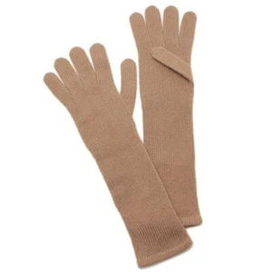 SALE Max Mara Gloves MM JOCK CAMEL Brown 100% Cashmere Women's Authentic NEW - Picture 1 of 5