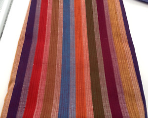 1 Yard Colorful Woven Stripe Cotton Blend Fabric 60" Wide