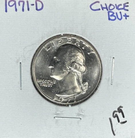 1971-D WASHINGTON QUARTER ~ CH/BU+  - CLAD ~BEAUTIFUL COIN~ Cover