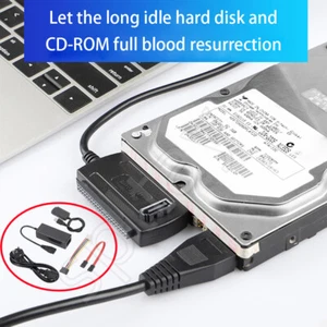 USB 2.0 to SATA PATA IDE Adapter Konverterkabel für 2,5/3,5 Zoll HDD SSD Adapter - Bild 1 von 12