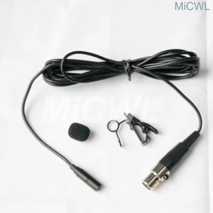Black Tie Clip Lavalier Microphone for Shure Wireless BeltPack mini 4Pin 2m wire - Picture 1 of 11