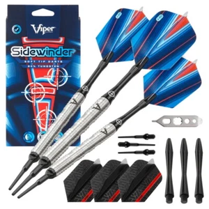 NEW VIPER SIDEWINDER SOFT TIP DARTS SET 18g 2BA SHAFTS FLIGHTS - Picture 1 of 3