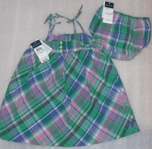 NEW Ralph Lauren Baby Girl Plaid Pastel Dress Size 24M NWT - Picture 1 of 1