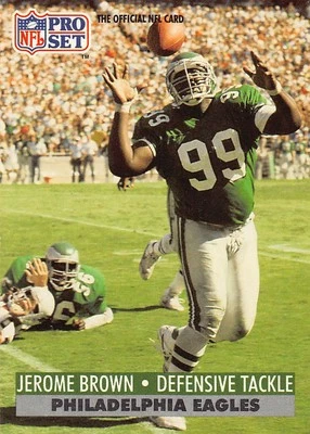 Jerome Brown 1991 Pro Set 614 Philadelphia Eagles Football Card - Image 1 of 2