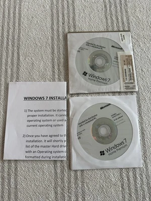 Microsoft Windows 7 Home Premium 64-bit_SP1 +Product Key OEM System Builder Pack - Image 1 of 2