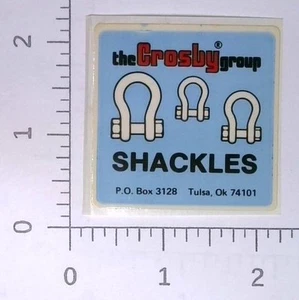 Vintage The Crosby Group Shackles Tulsa Oklahoma Coal Mining Sticker Decal - Picture 1 of 1