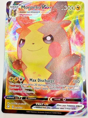 Pokemon Karte TCG Morpeko VMAX  038/072 Shining Fates Holo Rare Englisch NM - Bild 1 von 4