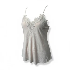 Vintage Dentelle Intim Dessous Nachtwäsche weiß Stickerei Pailletten Spitze Größe M - Bild 1 von 11