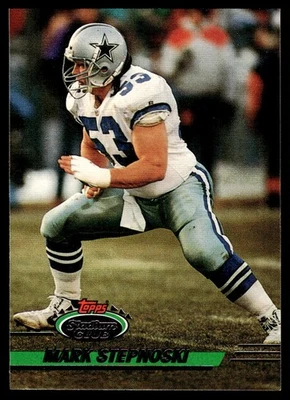 1993 Stadium Club Mark Stepnoski Dallas Cowboys #476 - Image 1 of 2