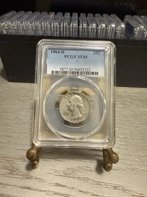 1964-D Washington Quarter-PCGS XF45 - Image 1 of 2