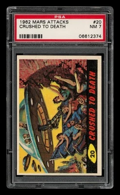 Mars Attacks Set-Break 1962 # 20 Crushed To Death PSA 7 casi nuevo Foto 1 de 3