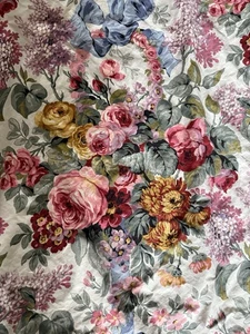 Ralph Lauren Allison Custom Made Twin Duvet Cover Blue Bows Floral Bouquet - Picture 1 of 6