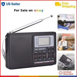 Portable Digital AM FM Stereo Radio Full Band Receiver Alarm Clock - Picture 1 of 10
