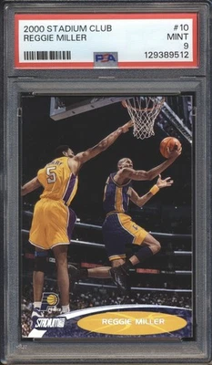 2000 Topps Stadium Club Baloncesto Reggie Miller #10 PSA 9 Pacers Mint Hof Foto 1 de 2