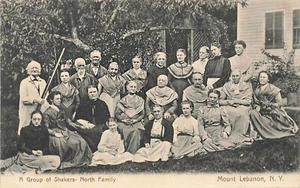 Mount Lebanon NY A Group of Shakers - North Family Postcard - Picture 1 of 2