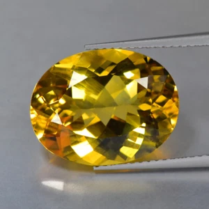 8.72Ct VVS_Clarity Gemstone Natural Helidor Golden Yellow Beryl From Brazil - Picture 1 of 1