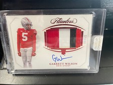 2022 Panini Flawless Collegiate Garrett Wilson Rookie Patch Auto RUBY. 09/20
