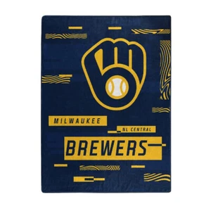 Milwaukee Brewers MLB 60" x 80" Plush Throw Blanket, Soft & Warm - Picture 1 of 3