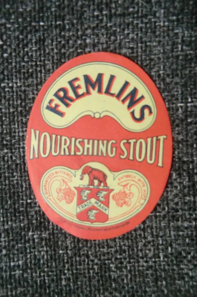 MINT FREMLINS NOURISING STOUT BEER BOTTLE LABEL  - Image 1 of 1