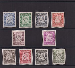 MARTINIQUE SERIE COMPLETE DE 10 TIMBRES TAXES NEUF** N°27/36 Cote: 18 €