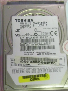 Toshiba MK2546GSX (HDD2D90 B UK01 T) 010 B0/LB013M Laptop 250GB 2.5" SATA HDD - Picture 1 of 1