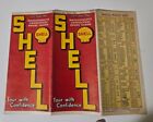 1937 Shell Oil Co GAS STATION road map Massachusetts Connecticut  Rhode Island  