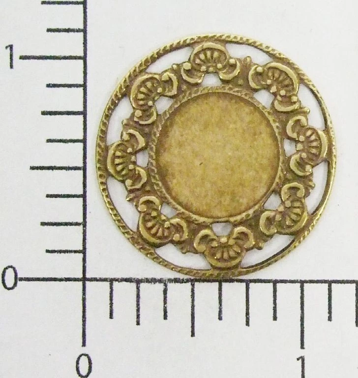 21143 2 piezas latón oxidado victoriano encaje adorno joyería hallazgo Foto 1 de 1