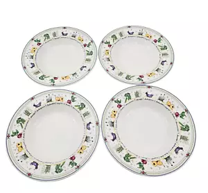 Borde de ensalada de sopa Mikasa Ultra Cream DX012 carril de jardín 9,25"" - 4 piezas - Imagen 1 de 14