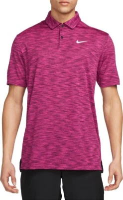 Camisa de golf Nike Dri-Fit Tour Space Dye Polo Fireberry DX6091-610 para hombre talla M” Foto 1 de 2