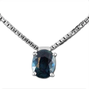 Collana con Ciondolo Donna in Oro 18KT e Zaffiro 0.70 CT - CV260 - Imagen 1 de 2