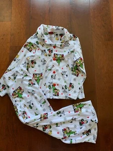 Peanuts Gang Snoopy Christmas 2 P Pajamas Child 6 Flame Resistant Flannel Unisex - Picture 1 of 3