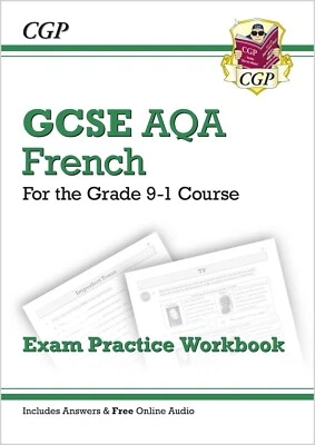 GCSE French AQA Exam Practice Workbook Course with Answer Key Stage 4 Cgp - Image 1 of 4