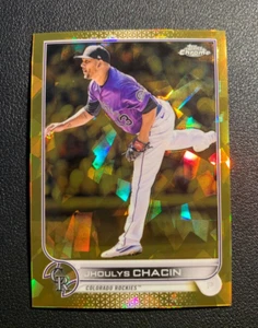 2022 Topps Update Chrome Sapphire Jhoulys Chacin GOLD Parallel /50 Rockies #40 - Picture 1 of 2