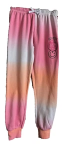 Comfortable, Soft Justice Girls Pink/Peach Tye Dye EDF Joggers, Sz S (7/8), Reg. - Picture 1 of 9