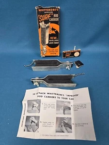 Vintage w/Box Whittmore Improved Surf Rod Carrier Auto Car Truck Mounts - Picture 1 of 4