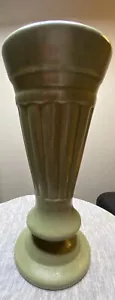 Vaso vintage in ceramica a costine verde oliva alto 9,5" Haeger - Made in USA - Foto 1 di 5