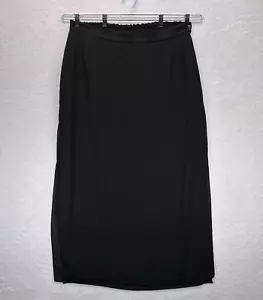JS Collections Skirt Womens 18 Black Polyester Crepe Kick Pleats Formal Lined - Picture 1 of 15
