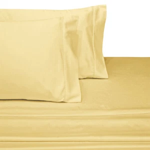 22 Inch Extra Deep Pocket Sheets 100% Cotton Solid Soft 4 Piece Bed Sheet Set - Picture 1 of 6