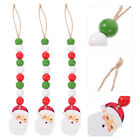  12 Sets Christmas Wooden Beads 16mm Colorful DIY Decoration Accessories Round