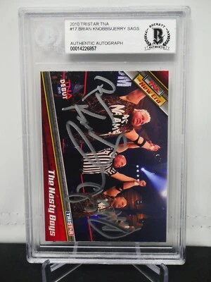 BRIAN KNOBBS JERRY SAGS 2010 TRISTAR TNA THE NASTY BOYS BGS AUTHENTIC AUTO 16874 - Image 1 of 2