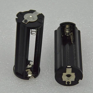 2x Cylindrical 3 AAA Plastic Battery Holder Adapter Case Box For Flashlight - Picture 1 of 6