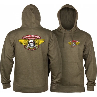 Powell Peralta Skateboard Hoody Winged Ripper Army Heather - Image 1 of 2